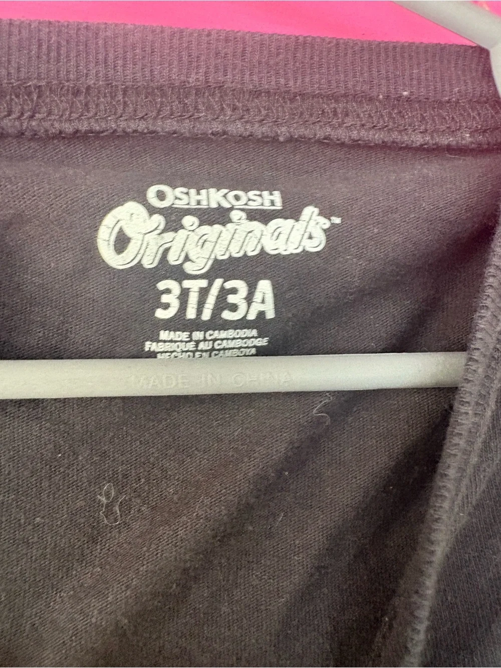 OshKosh B'gosh Black Tee with Yellow Construction Graphic